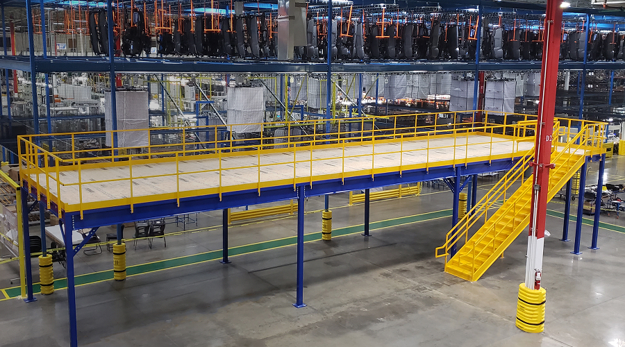 Mezzanine rack system
