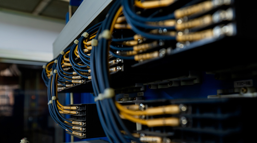 Clean cables connected to server