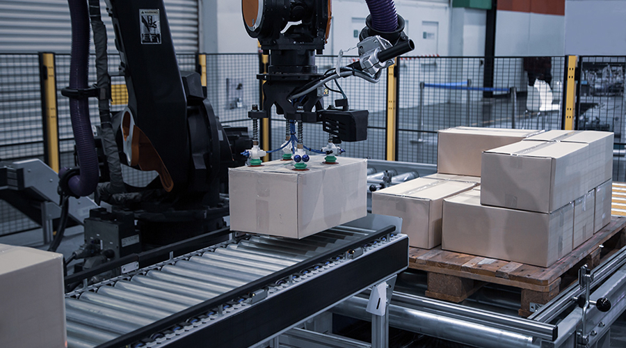 Industrial conveyor and robot