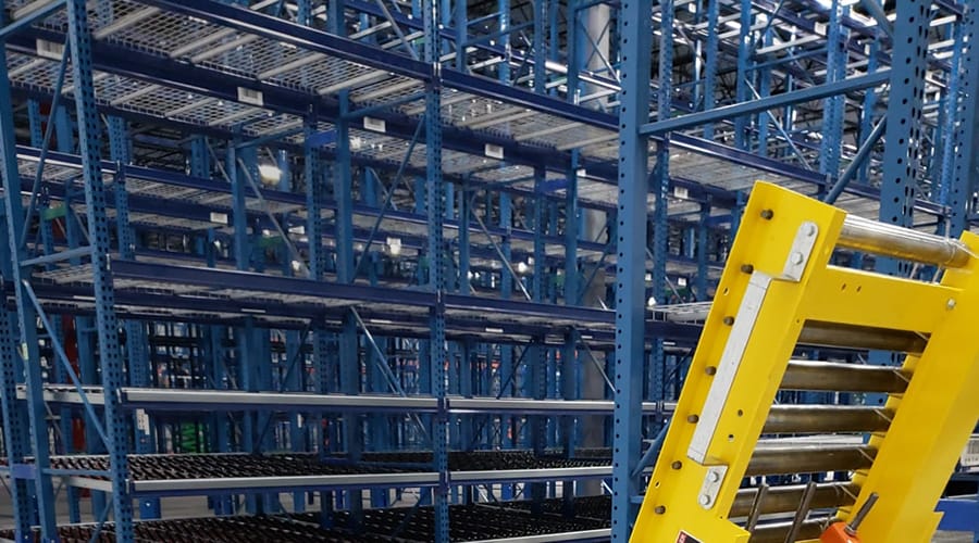 Blue pallet racking